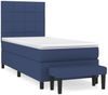 vidaXL Boxspringbett mit Matratze Blau 90x190 cm Stoff 3136563 Bild 2