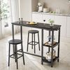 Bealife Bartisch Set, 3-tlg,Stehtisch mit 2 Barhockern,Küchentisch-Set mit Ablage Regal Bild 4
