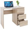 ML-DESIGN Schreibtisch Bürotisch mit 3 Schubladen, 3 Regale und Tastaturauszug für Heim /Bürö, Arbeitstisch Bürotisch Büromöbel Laptoptisch PC Tisch viel Stauraum Bild 5