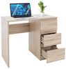 ML-DESIGN Schreibtisch Bürotisch mit 3 Schubladen, 3 Regale und Tastaturauszug für Heim /Bürö, Arbeitstisch Bürotisch Büromöbel Laptoptisch PC Tisch viel Stauraum Bild 4