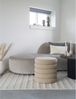 Hocker Nilla / Brooklyn, Polyester, Beige, 44 x 44 x 44 cm Bild 4