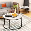 STILVORA Couchtisch Wohnzimmertisch Satztisch stapelbarer Beistelltisch mit Bodenschutz (elegantem Design, 2-St, Stabiler Eisenrahmen & leicht zu reinigende MDF-Tischplatte), Ideal für Wohnzimmer & Büro, Platzsparendes stapelbares Design Bild 3