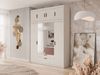 Kleiderschrank Elena 4D mit Spiegel (Farbe: Sandbeige, mit Schrankaufsatz) Bild 2