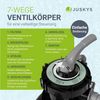 Juskys Sandfilteranlage, 7-Wege-Ventil und Filterbälle, bis 38,000l Pools, inkl. 2in1 Adapter Bild 2