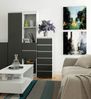 Home Collective Kommode 40 cm breit Holz Highboard Sideboard für Flur Schlafzimmer Wohnzimmer (Mehrzweckschrank Schrank schmal Kommode Schlafzimmer mit Schubladen), Kinderzimmer Organizer, 109 cm hoch mit 6 Schubladen weiß-graphit Bild 3
