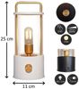 Coen Bakker Deco BV LED Außen-Tischleuchte Tischlampe Dimmbar Akku In-/Outdoor IP44, Stufenlos dimmbar, LED fest verbaut, Warmweiß Bild 3