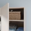 Forte WASHCAB 50, moderner Badezimmerschrank zur Aufbewahrung von Putz- und Waschutensilien, Badezimmer, Kaschmir Beige, 50 cm breit x 143,3 cm hoch x 67,5 cm tief Bild 3