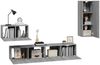 4-tlg. TV-Schrank-Set Grau Sonoma Holzwerkstoff [3114340] Bild 4