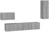 4-tlg. TV-Schrank-Set Grau Sonoma Holzwerkstoff [3114340] Bild 2