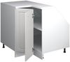 Eck-Küchenschrank für Dachschrägen R-Line Weiß Landhaus 75.6 cm mit 1 Tür, Schrankkorpus 60 cm Tiefe Vicco Bild 3