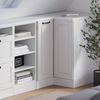 Eck-Küchenschrank für Dachschrägen R-Line Weiß Landhaus 75.6 cm mit 1 Tür, Schrankkorpus 60 cm Tiefe Vicco Bild 4