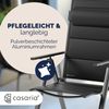 CASARIA® Alu Gartenstühle 4er Set Gepolstert 8-Fach Verstellbar Anthrazit Bild 5