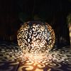 2x LED Solarleuchte, Kugel silber, orientalisch, D 18,5 cm Bild 5
