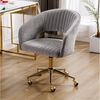 WAHSON OFFICE CHAIRS Bürostuhl aus Chenille, ergonomisch Drehstuhl mit Rollen Bild 5