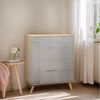 andas Kommode Lund Schlafzimmerschrank Wäscheschrank mit hochglänzenden Fronten, Schlafzimmerkommode Bestseller im skandinavischem Design Bild 3