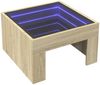 vidaXL Couchtisch mit Infinity-LED Sonoma-Eiche 50x50x30 cm 847604 Bild 3