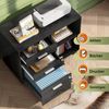 DEVAISE Aktenschrank Rollcontainer mit 3 abschließbaren Schubladen & offenem Fach, (80×40×63 cm) mobiler Aktenschrank auf Rollen, Hängeregistratur Letter Bild 3