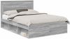vidaXL Bettrahmen Graues Sonoma 140 x 200 cm Massives Kiefernholz 3410093 Bild 2