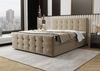 B&B Home 'Coria II' Boxspringbett mit Bettkasten, Samt, Beige, 140x200 cm Bild 1