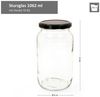 MamboCat Einmachglas 12er Set Rundglas 1062 ml To 82 Schwarzer Deckel incl. Rezeptheft, Glas Bild 3