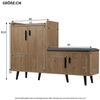 Flieks Schuhschrank (gepolsterter Sitzfläche und Metallgriff, ca 10 Paar Schuhe, 1-St, B120/T34/H82,8 cm) Schuhwechselhocker mit Seitenschrank Schuhbank mit 4 Tür Bild 3
