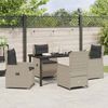vidaXL Garten Essgruppe 5 pcs Hellgrau Poly-Rattan 3380976 Bild 4