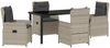 vidaXL Garten Essgruppe 5 pcs Hellgrau Poly-Rattan 3380976 Bild 2