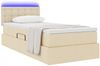 vidaXL LED-Speicherbett mit Matratze Creme 100 x 200 cm Stoff 3371254 Bild 3