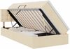 vidaXL LED-Speicherbett mit Matratze Creme 100 x 200 cm Stoff 3371254 Bild 2
