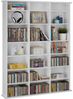 tectake CD-Regal Medienregal Stevie in Holzoptik 105,5x19x136,5cm, Sammlerset 1-tlg, höhenverstellbare und herausnehmbare Zwischenböden Bild 2