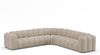 Micadoni symmetrisches Ecksofa Lupine 5-Sitzer Chenille Eden Dunkelbeige Bild 2