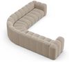 Micadoni symmetrisches Ecksofa Lupine 5-Sitzer Chenille Eden Dunkelbeige Bild 3
