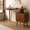 IDIMEX Schreibtisch PIERO, Homeoffice Tisch aus Massivholz mit Stauraum Kastanie Finish Bild 2