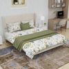 Flieks Polsterbett 140x200cm, Doppelbett mit weicher Kopfteil, Bettbeine aus Holz, Samt, Beige Bild 2