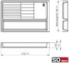 SO-TECH® Schubladeneinsatz SEPARADO Individual (300 x 474 x 51 mm) ab 40cm Schrankbreite (1 St), inkl. Bambus Mehrzweckeinsatz schiefergrau genarbt für bis zu 9 Messer Bild 3