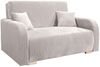 Wohnero24 Lirena 2 Schlafsofa 136x95 cm mit Bettfunktion 113x195 cm – 2-Sitzer Cord Sofa ausziehbar mit Bettkasten, kleines Schlafsofa für Wohnzimmer - Creme Bild 3