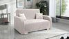 Wohnero24 Lirena 2 Schlafsofa 136x95 cm mit Bettfunktion 113x195 cm – 2-Sitzer Cord Sofa ausziehbar mit Bettkasten, kleines Schlafsofa für Wohnzimmer - Creme Bild 4
