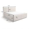 Lomadox Polsterbett BERNALDA-166, 160x200 cm Beige, mit 2 Nachttischen, modernes Design & edle Steppung Bild 3