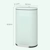 HOMCOM Mülltrennsystem 30L Treteimer mit Deckel Fußpedal herausnehmbarem Inneneimer, für Wohnzimmer, Büro, Grün, 36,5 x 31,2 x 60,8 cm Bild 3