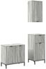 vidaXL Badezimmermöbel Set mit Regal 3 pcs Grau Sonoma Holzwerkstoff 3393109 Bild 2