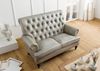 Sofa 2-Sitzer Echtleder 140x84x94 grau CHESTERFIELD #206 Bild 3