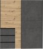Schwebetürenschrank >Zorana< in Artisan Eiche - 200.1x200.5x61.2cm (BxHxT) Bild 4