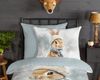 Good Morning Kids Flanell Bettwäsche 135x200 Idun Hase Winter Schnee grau 33336 Bild 2