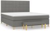 vidaXL Boxspringbett mit Matratze Dunkelgrau 180x200 cm Stoff 3137174 Bild 2