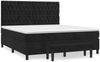 vidaXL Boxspringbett mit Matratze Schwarz 180x200 cm Samt 3138039 Bild 2