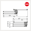 Hailo Secco Alu Line Handtuchhalter ausziehbar Aluminium 2-armig Handtuchstange Bild 4