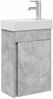 vidaXL Badezimmer Waschtischunterschrank mit Wasserhahn Betongrau 889524 Bild 2