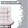 COMHOMA Schaukelstuhl XXL Outdoor, Schaukelsessel mit Sitzpolster für In- & Outdoor, breite Schaukelliege mit extra dickem Sitzkissen Bild 3