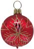 Christbaumkugel Ø4cm, rot matt, Waffelmuster - Schatzhauser Weihnachtsschmuck Bild 1