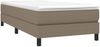 vidaXL Polsterbett, Stoff, 25,0 cm, Taupe, 100x200 cm, mit Lattenrost, Schwarz Bild 3